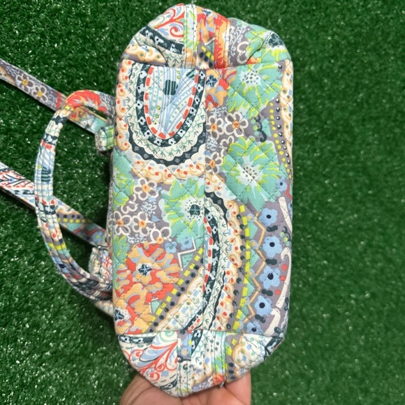 Vera Bradley Green and Blue Crossbody Bag with Paisley Design - Picture 7 of 7